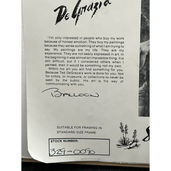 Ted DeGrazia “Girl With a Balloon" Lithograph by Sandstone Creations & Handmade - Picture 6 of 9